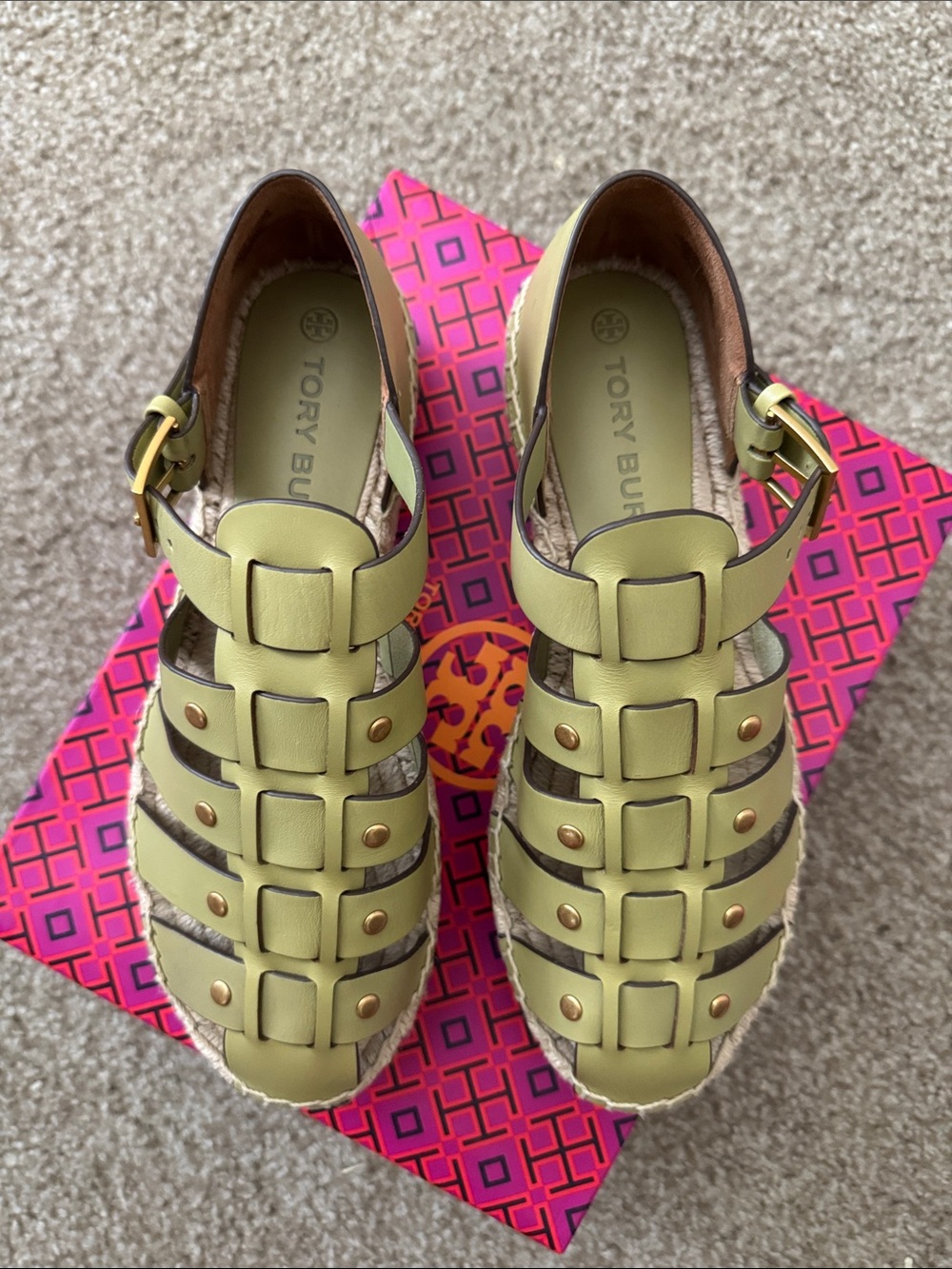 NEW Tory Burch Fisherman Flatform Espadrilles, size 8 - Picture 3 of 6